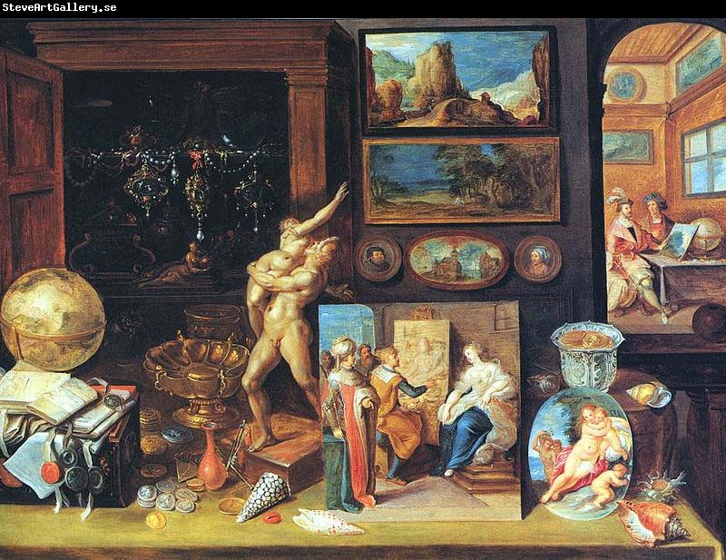 Frans Francken II A Collector's Cabinet.